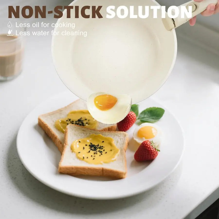 Pots And Pan Set Detachable Handles Durable Kitchen Cookware