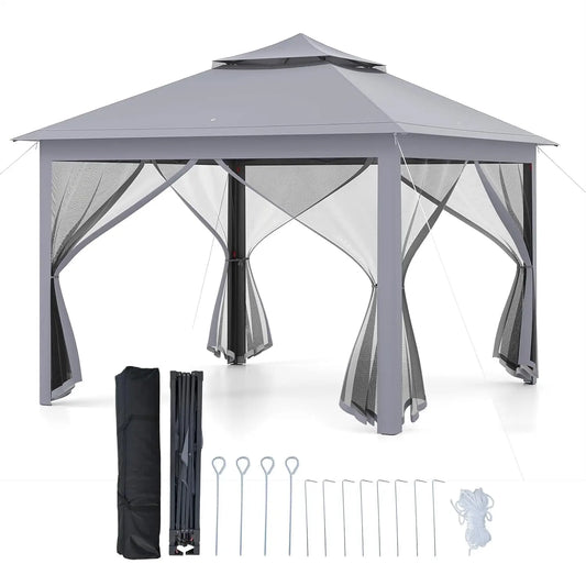 Pop Up Gazebo Portable Mesh Netting Shelter Outdoor