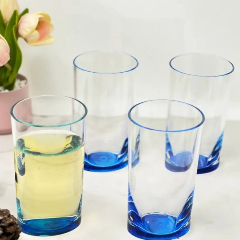 CANYAN Round Transparent Glass Drinking Tumblers for Home Use