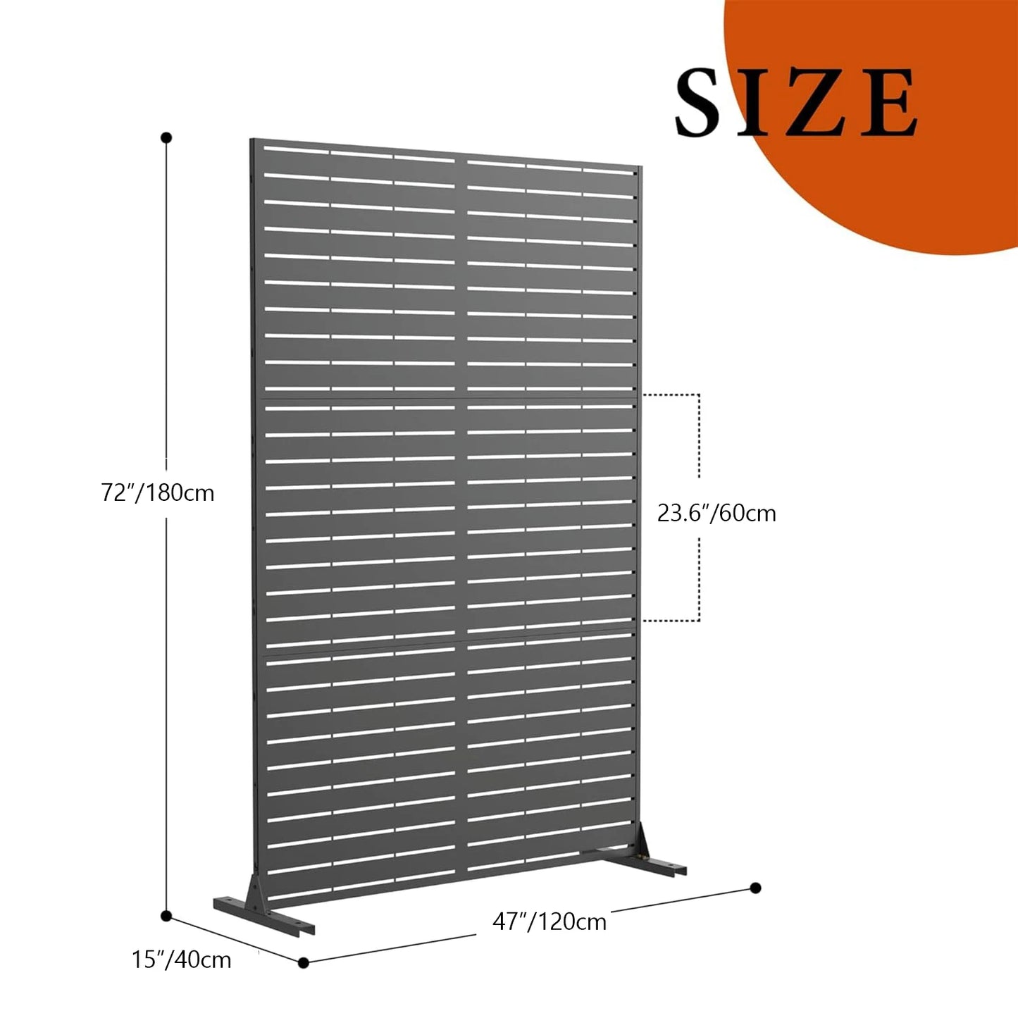 Decorative Garden Privacy Screen with Stand 120x183cm Outdoor Divider Decorative Privacy Panel Fence for Backyard Patio Garden