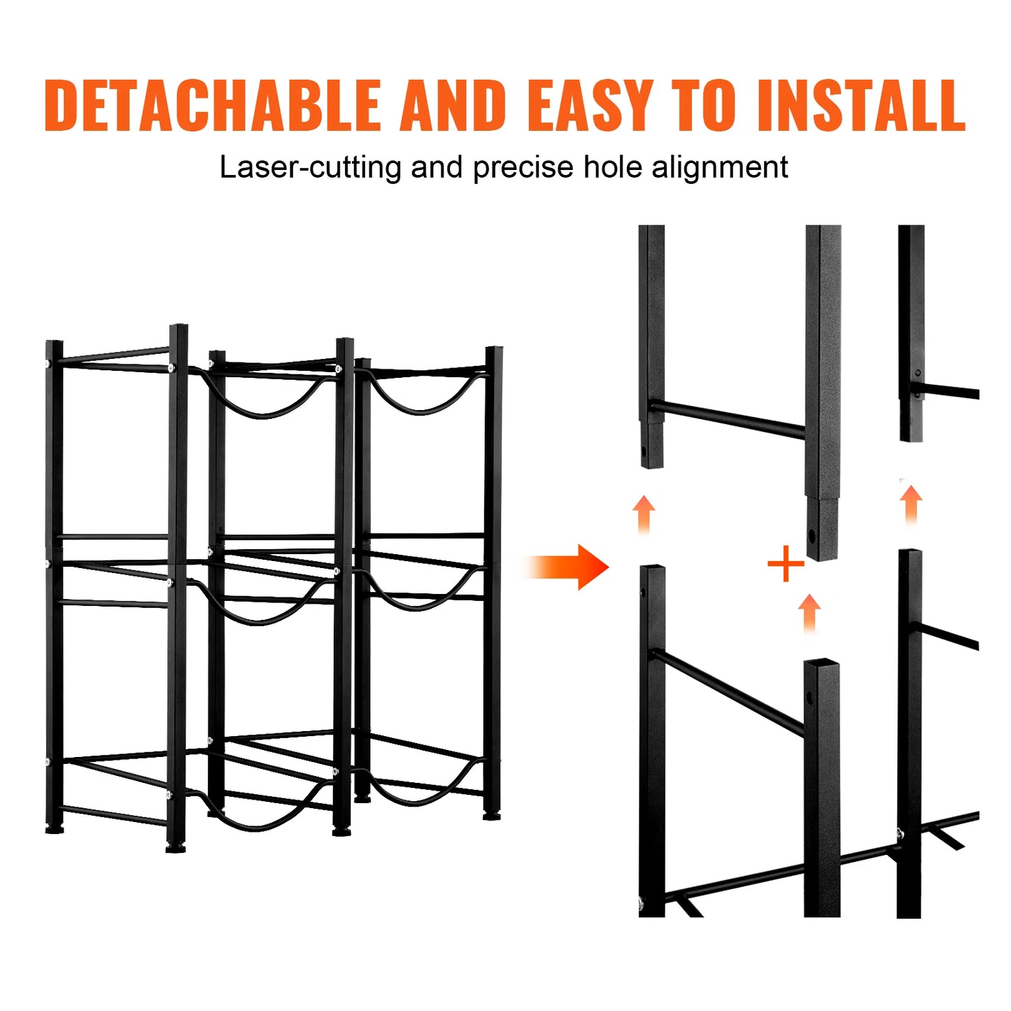 SucceBuy Water Bottle Holder 5-Tier Iron Rack For Kitchen