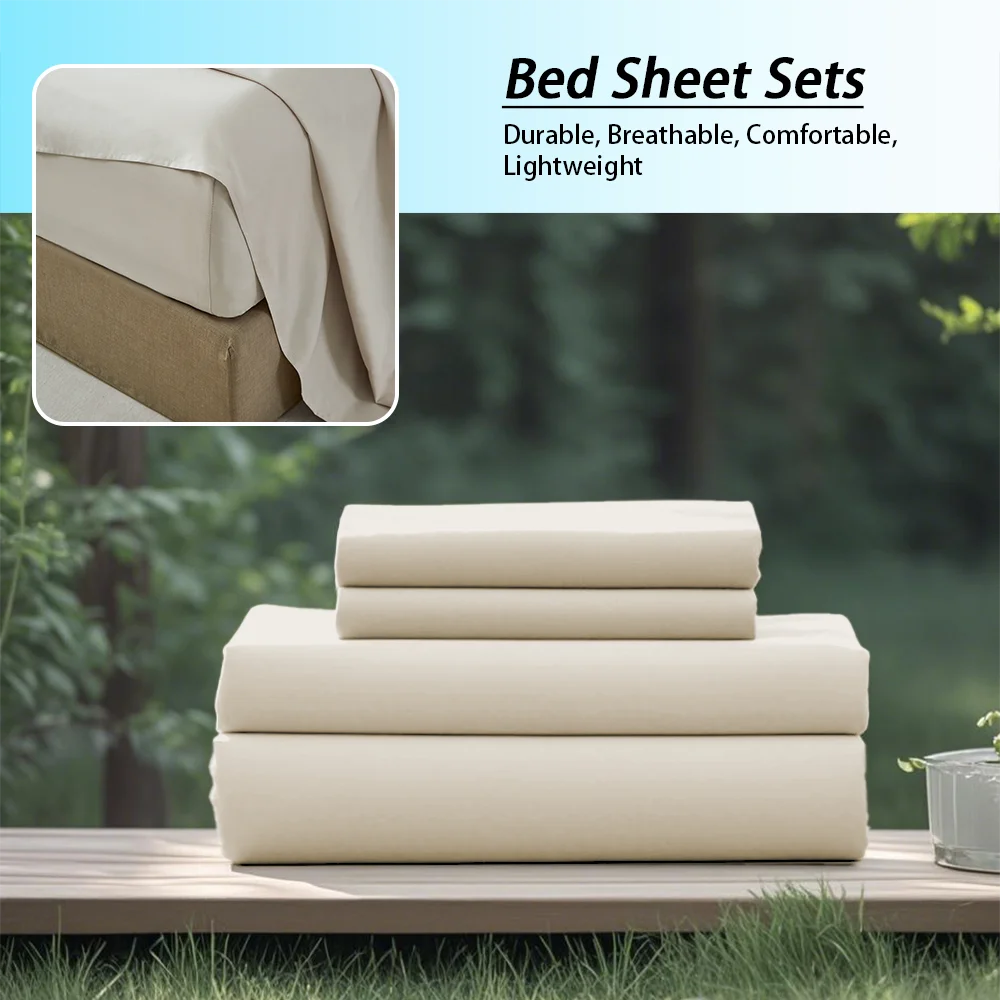 Bedding Set Microfiber Soft Solid Color for All Seasons