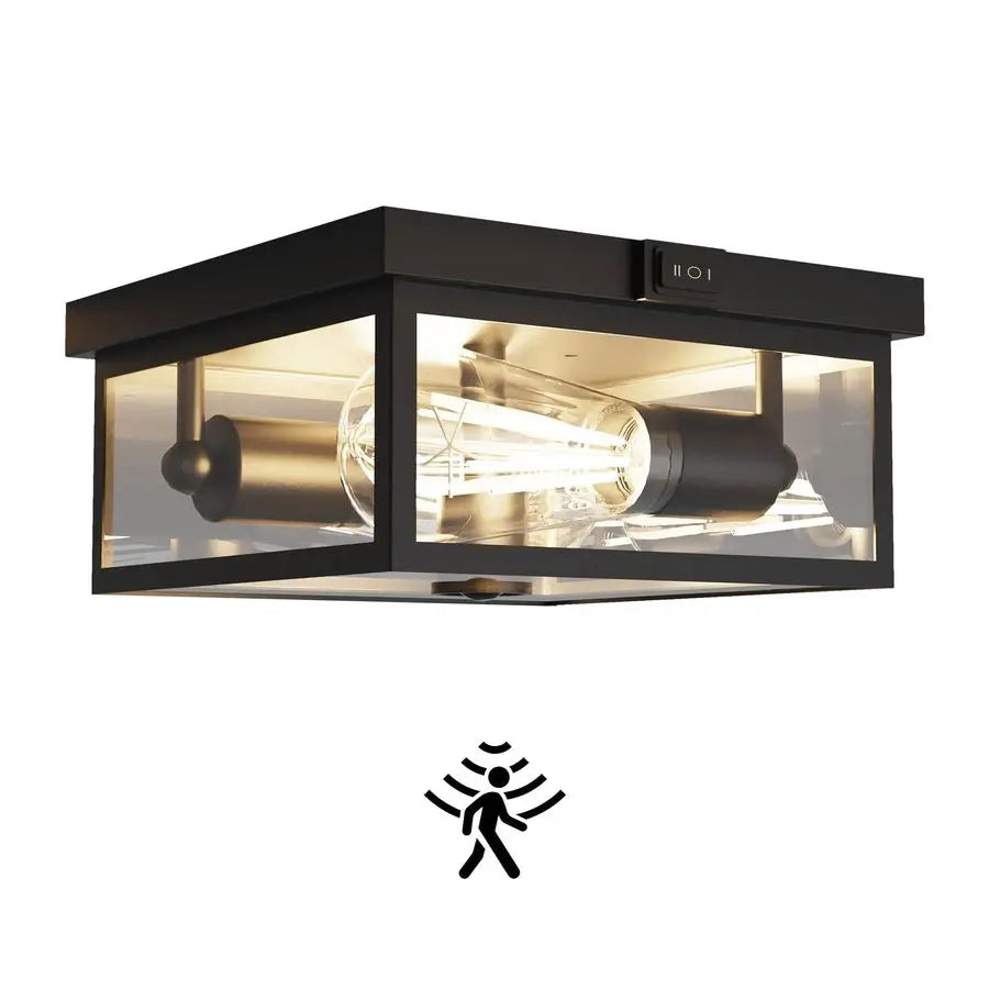 Ceiling Light Motion Sensor Flush Mount Exterior Fixture