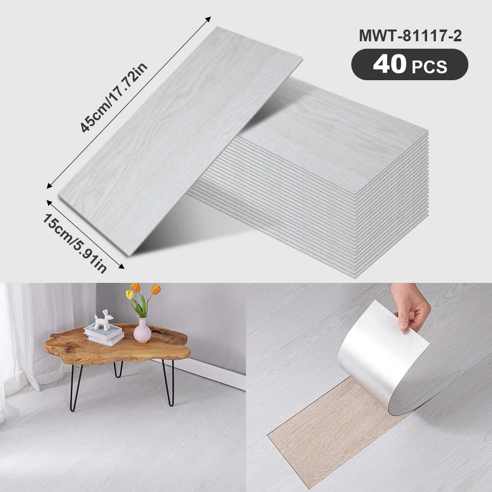 Self-Adhesive Wood Grain Strips Peel-and-Stick Wall Decals