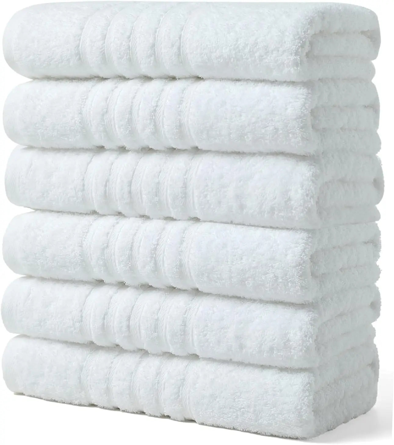 Bath Towels 100 Percent Cotton 6 Pack Ultra Absorbent