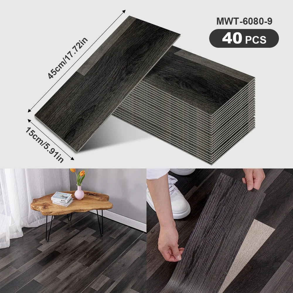 Self-Adhesive Wood Grain Strips Peel-and-Stick Wall Decals