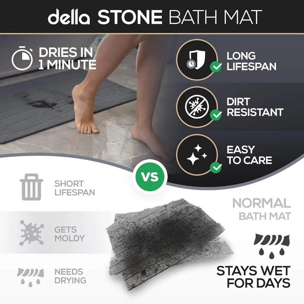 Bath Mat Diatomite Stone Quick-Drying Absorbent Floor