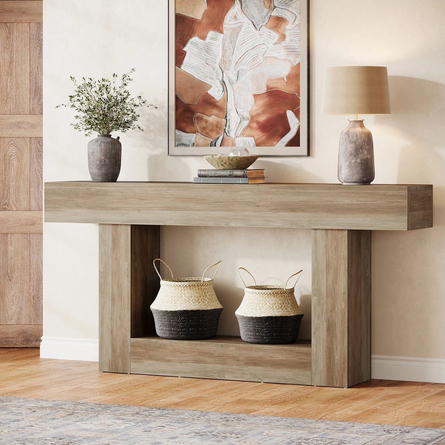 Tribesigns Console Table Farmhouse-Style Entryway Table