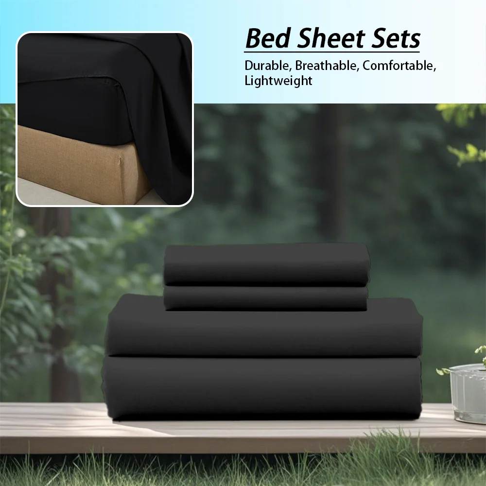 Bedding Set Microfiber Soft Solid Color for All Seasons