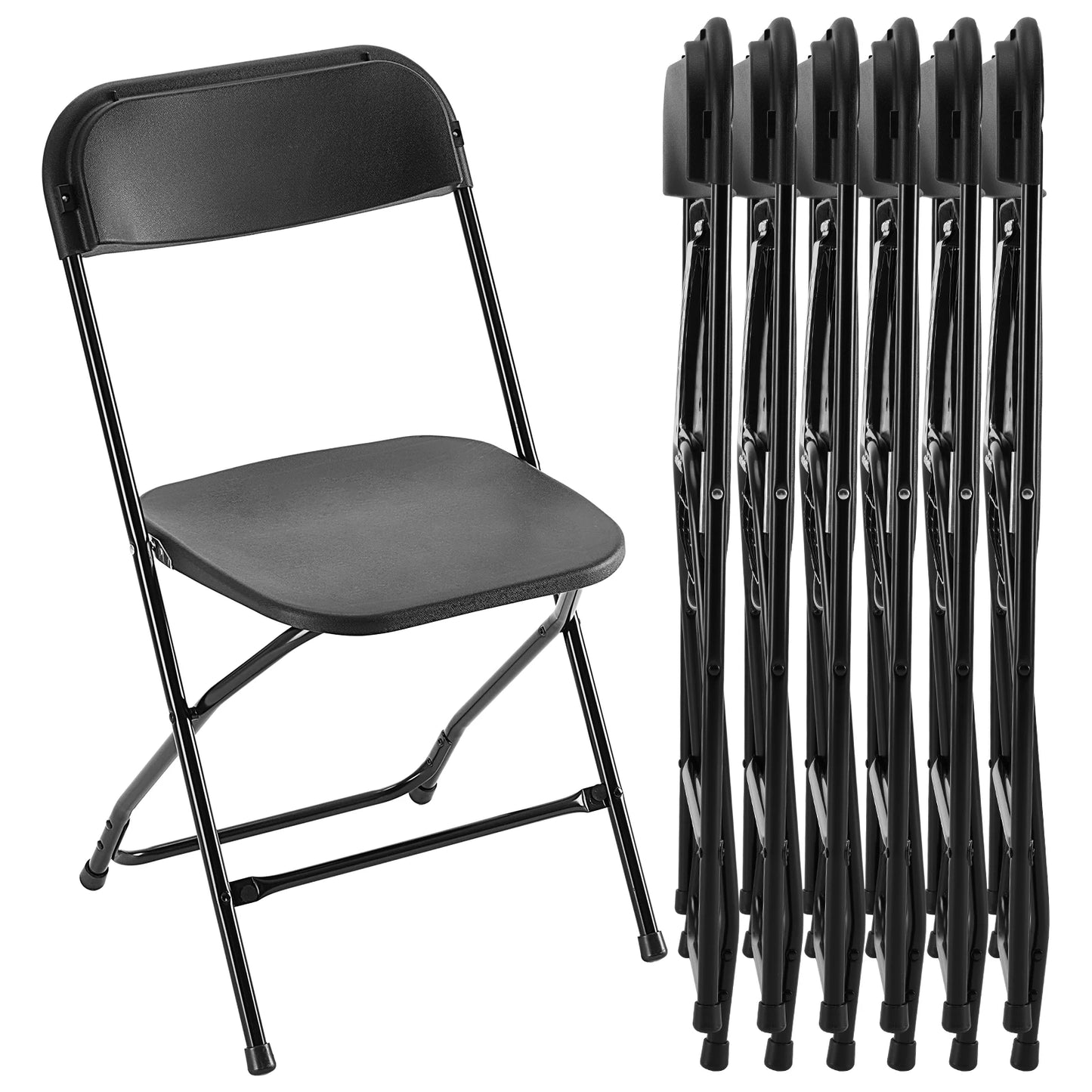 JHK Plastic Folding Chair Lightweight 330Lb Load Capacity