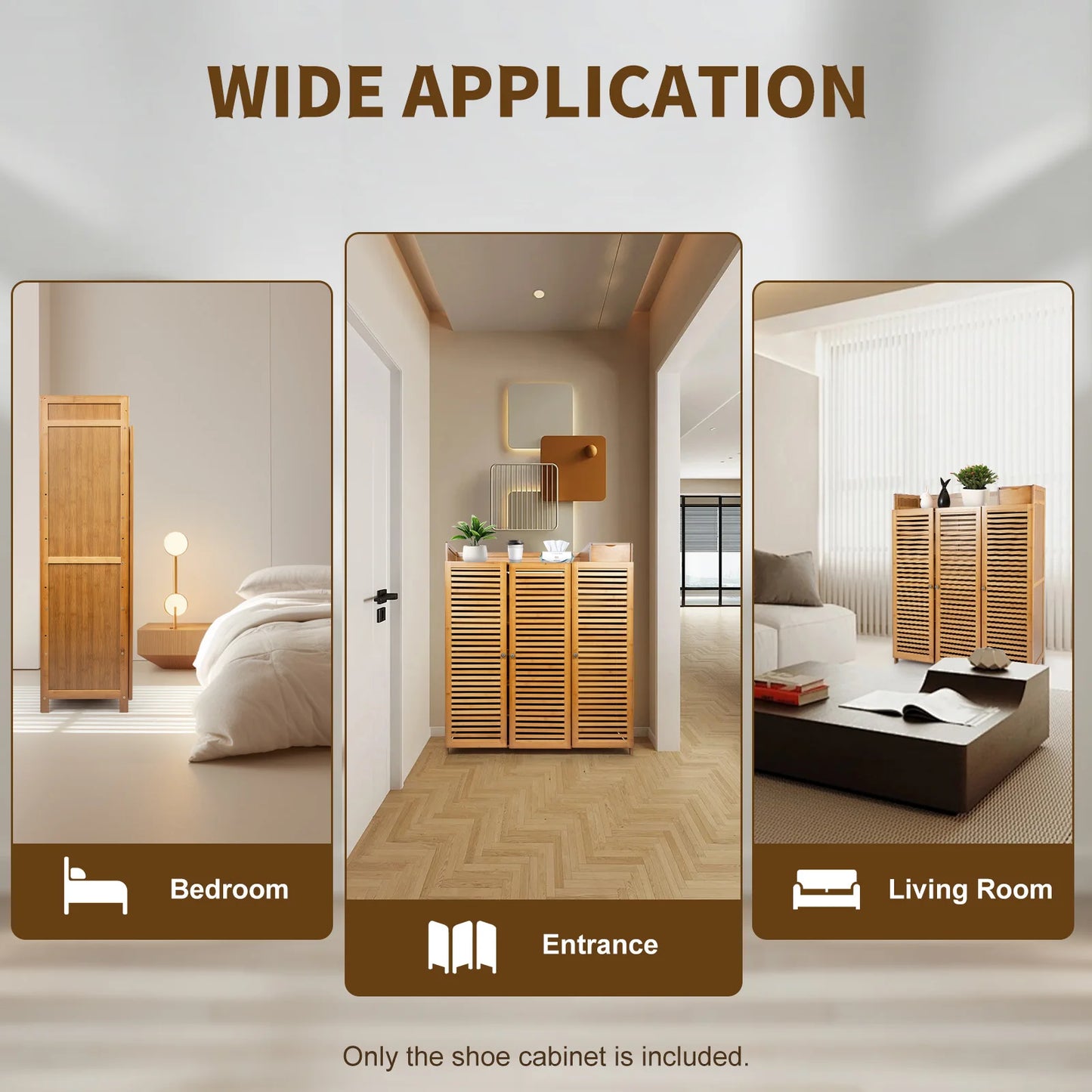 CNCEST Bamboo 7-Tier Shoe Rack Organizer