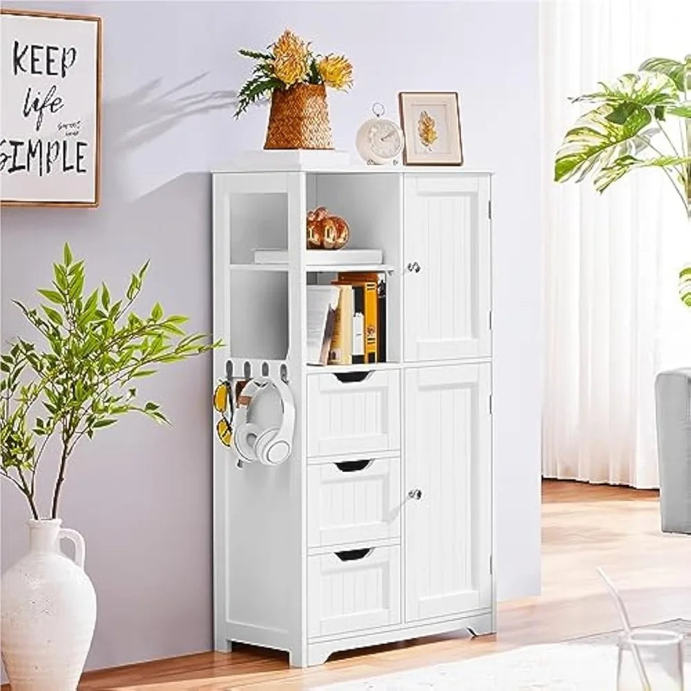 Bathroom Floor Cabinet Wood Home Organization Solutions