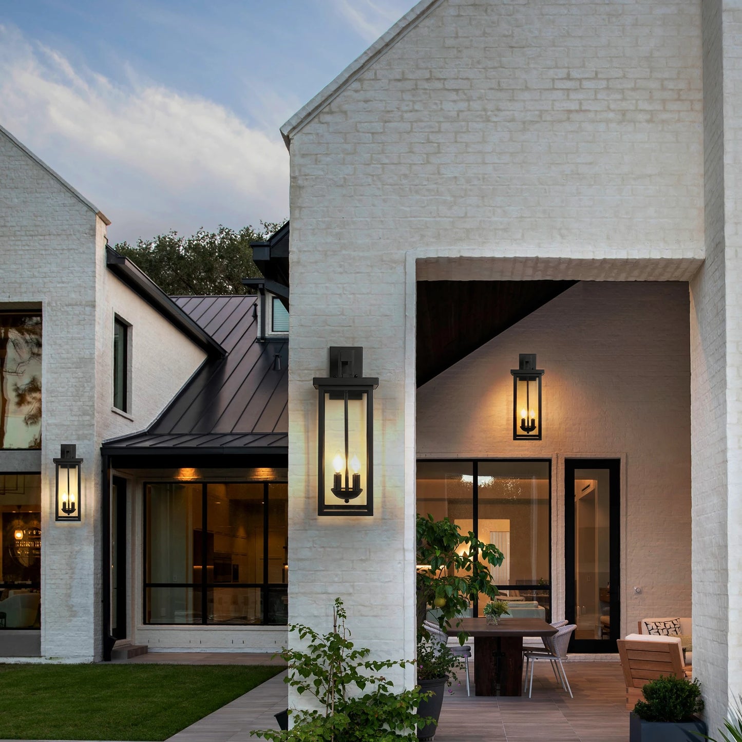 ARLGSITE Outdoor Wall Lantern With Dusk to Dawn Sensor