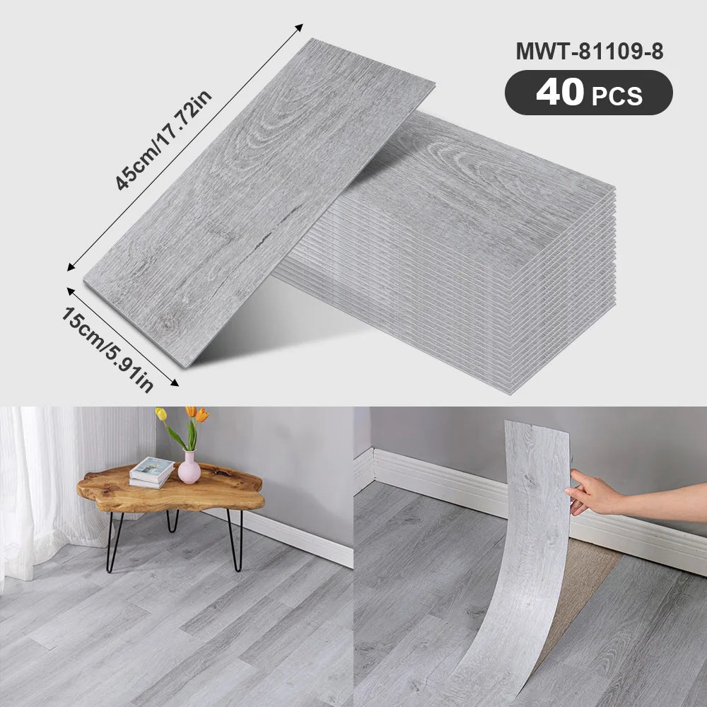 Self-Adhesive Wood Grain Strips Peel-and-Stick Wall Decals