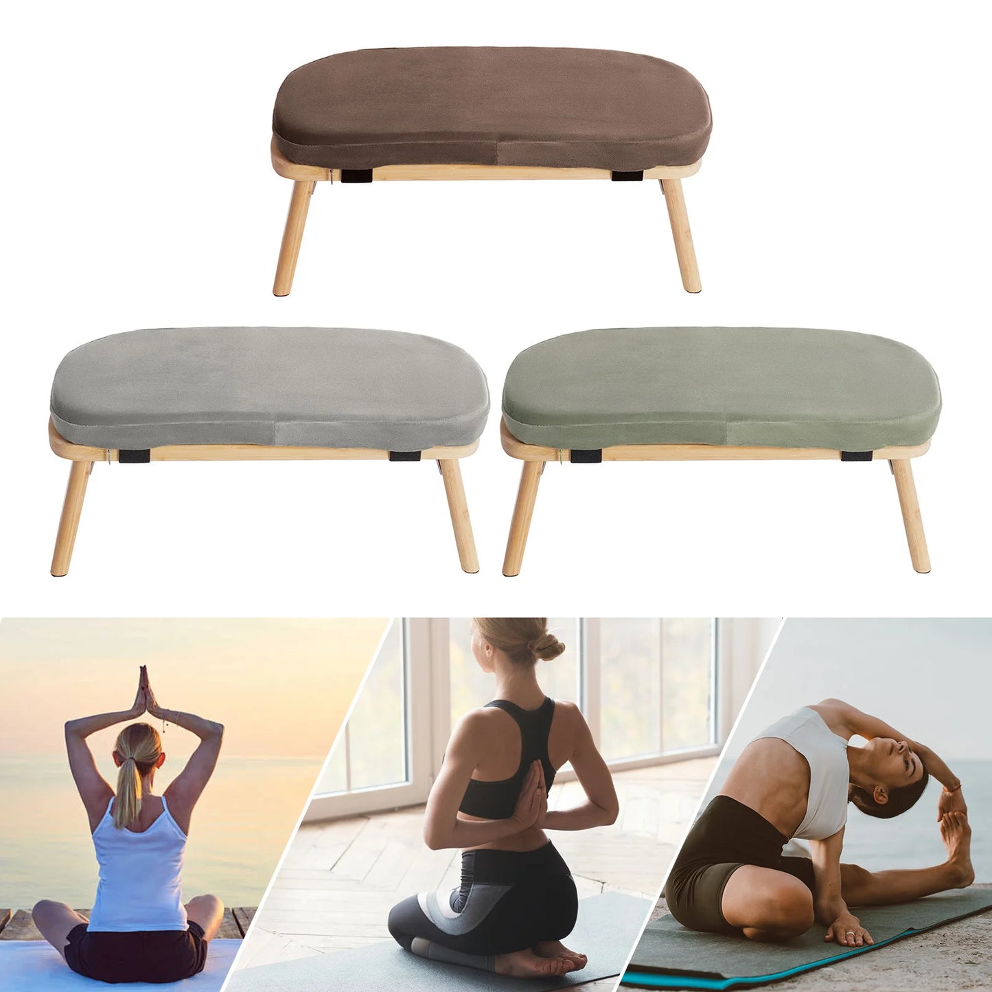 Bymaocar Foldable Ergonomic Meditation Bench