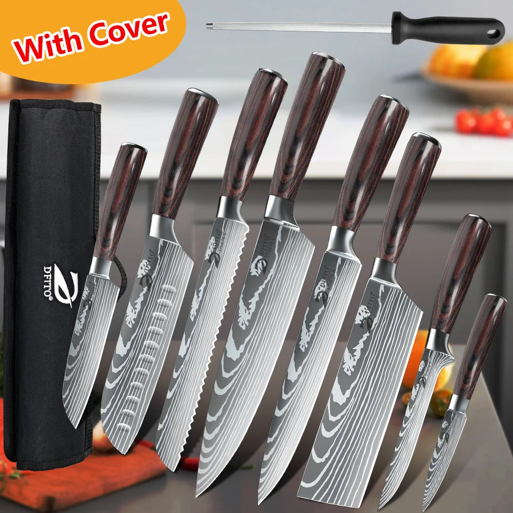 Kitchen Knife Set Stainless Steel For Everyday Cooking