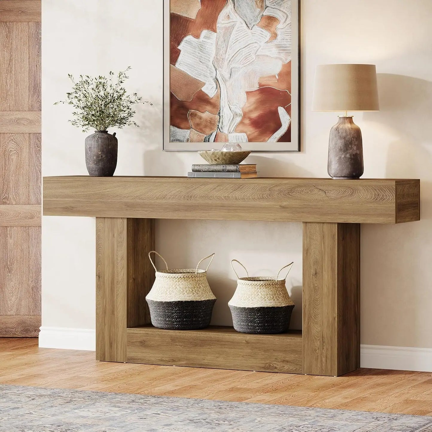 Tribesigns Console Table Farmhouse-Style Entryway Table
