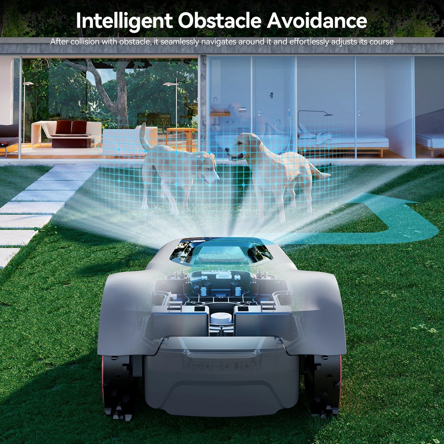 Redkey Robotic Lawn Mower With C-TOF Technology And App Control