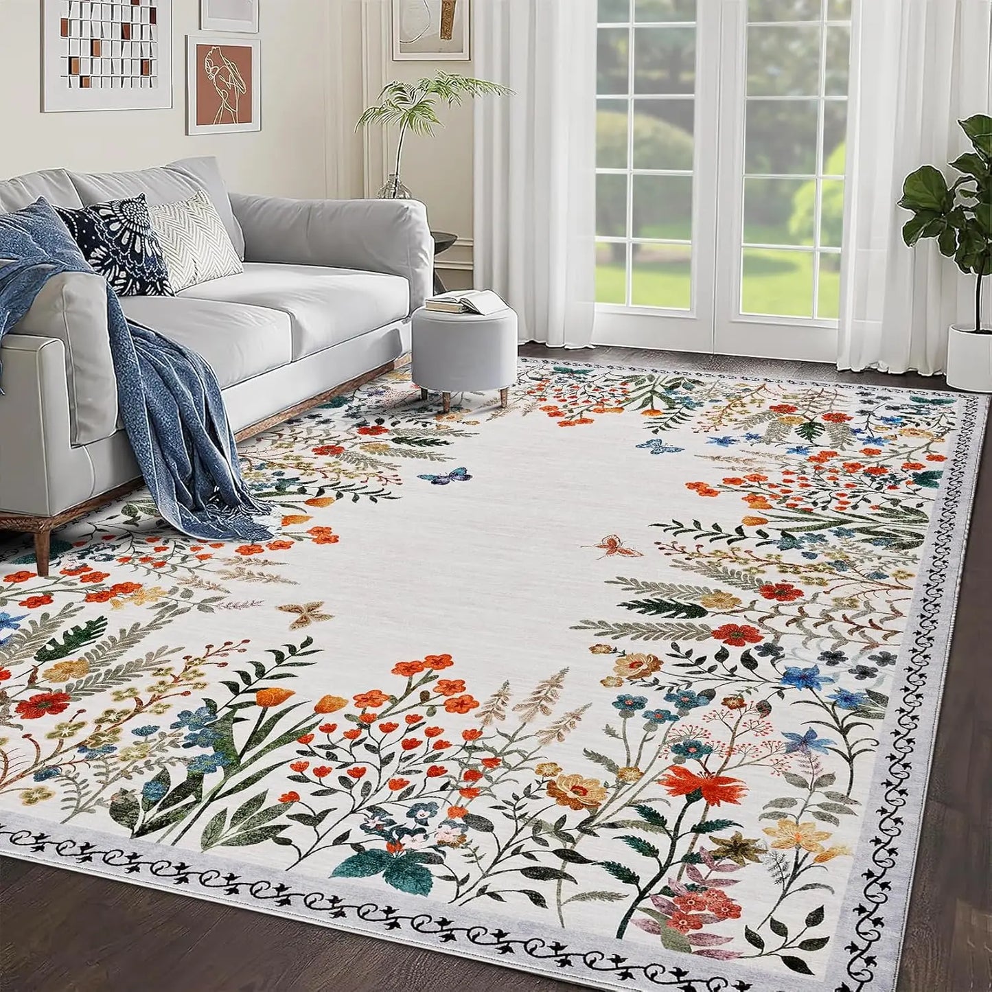 HiMISSH Area Rug Non-Slip