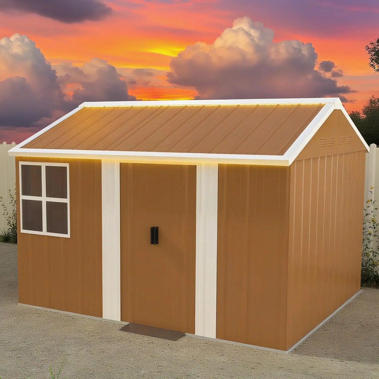 Outdoor Storage Shed Metal Construction For Garden Tools