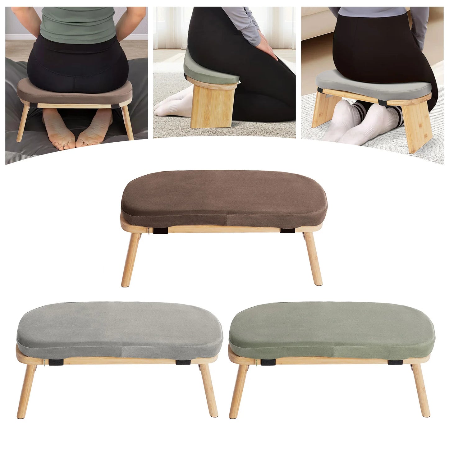 Bymaocar Foldable Ergonomic Meditation Bench