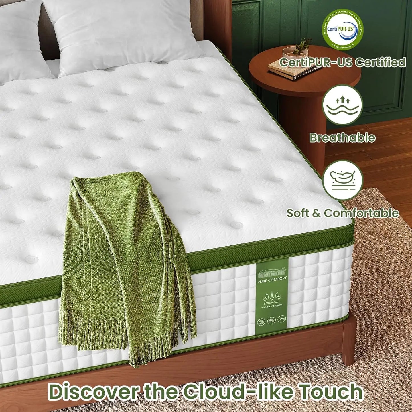 BedStory Hybrid Mattress With Gel Memory Foam And Pocket Springs