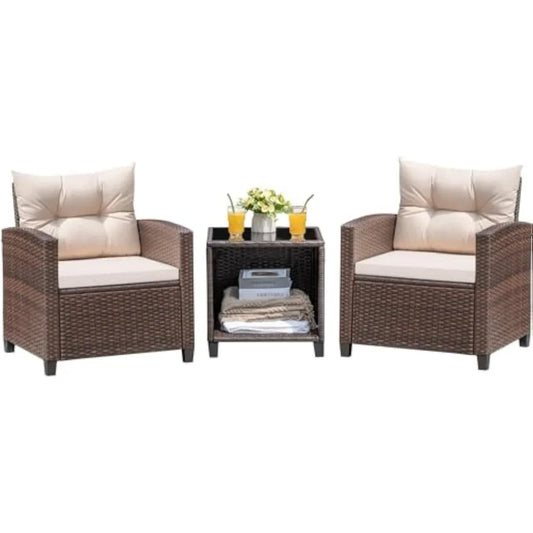Hign-concerned Patio Furniture Set With Upgraded Comfort PE Rattan