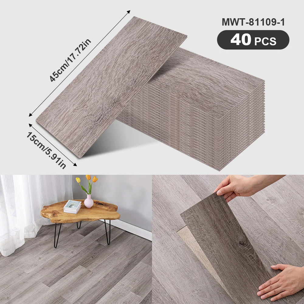 Self-Adhesive Wood Grain Strips Peel-and-Stick Wall Decals