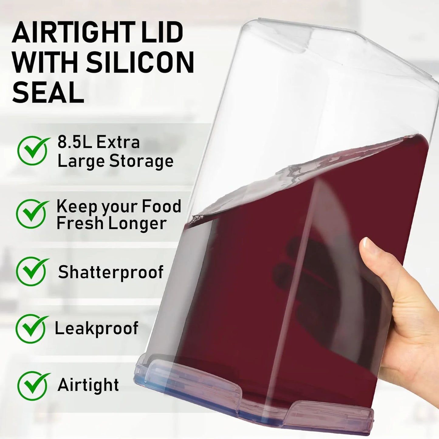 Food Storage Containers Airtight Set With Lids, PP And Silicone