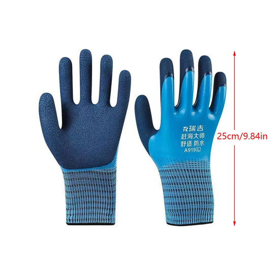 Gloves Latex Coated Nylon Gardening Cold Resistant