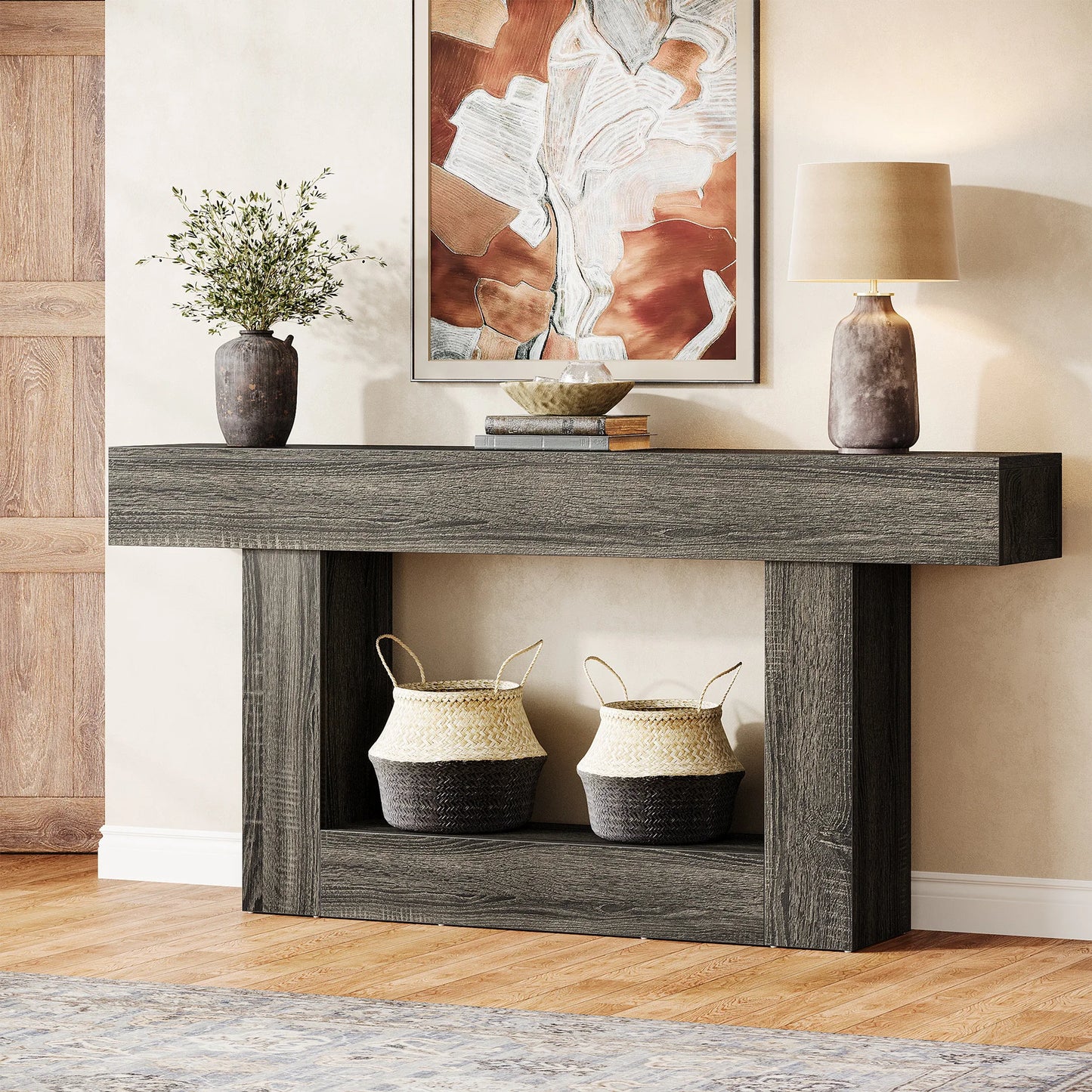Tribesigns Console Table Farmhouse-Style Entryway Table