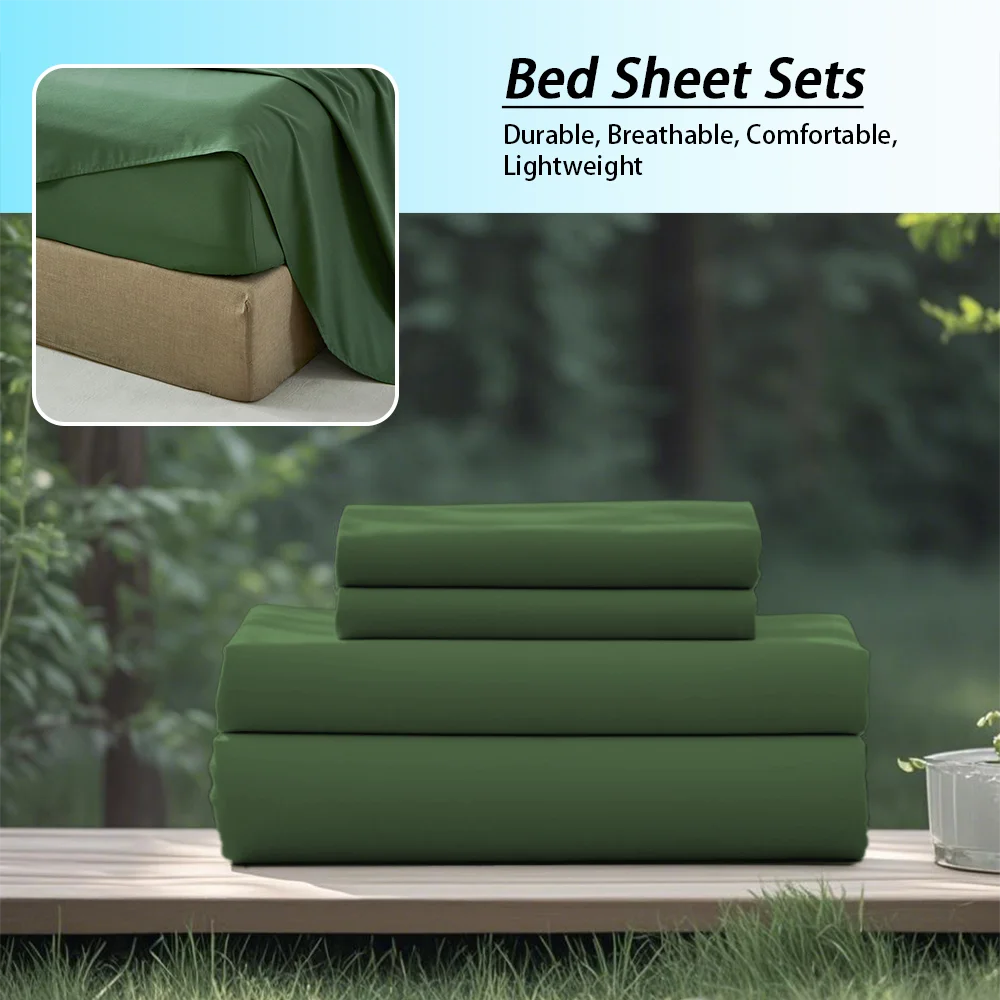 Bedding Set Microfiber Soft Solid Color for All Seasons