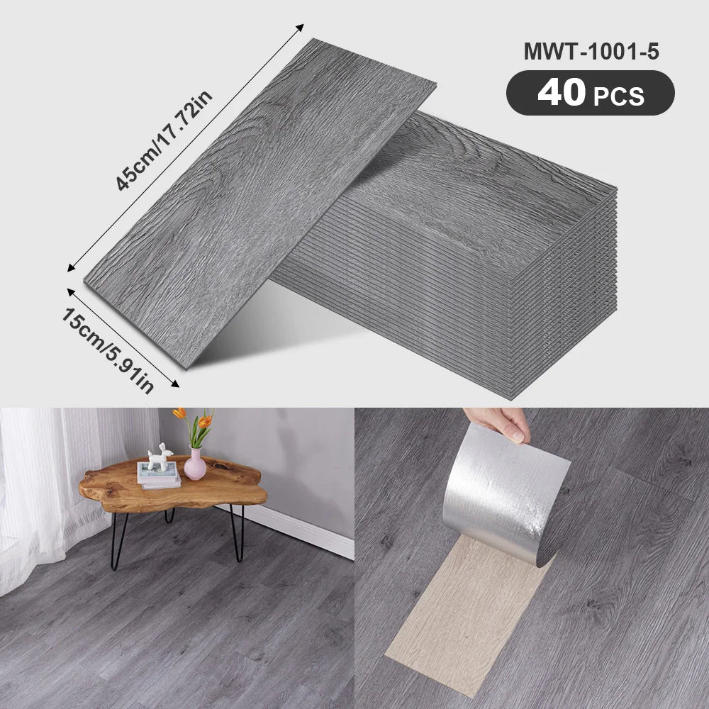 Self-Adhesive Wood Grain Strips Peel-and-Stick Wall Decals