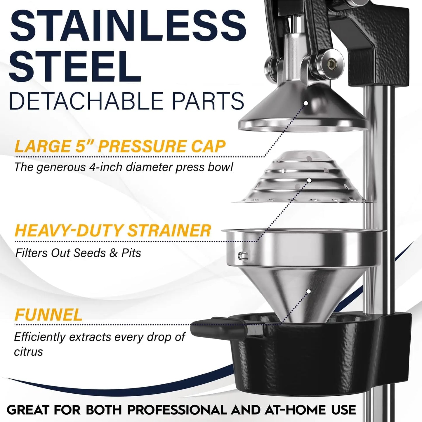 XMSJ Cast Iron Citrus Juicer Manual Hand Press Heavy Duty