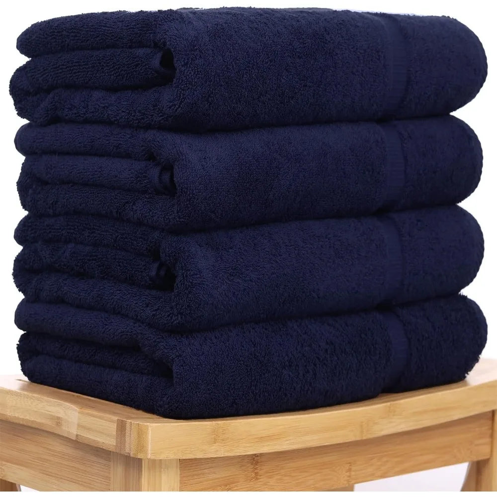 High-concerned Towel Set 700 GSM Turkish Cotton Bath Towels 4-Pack