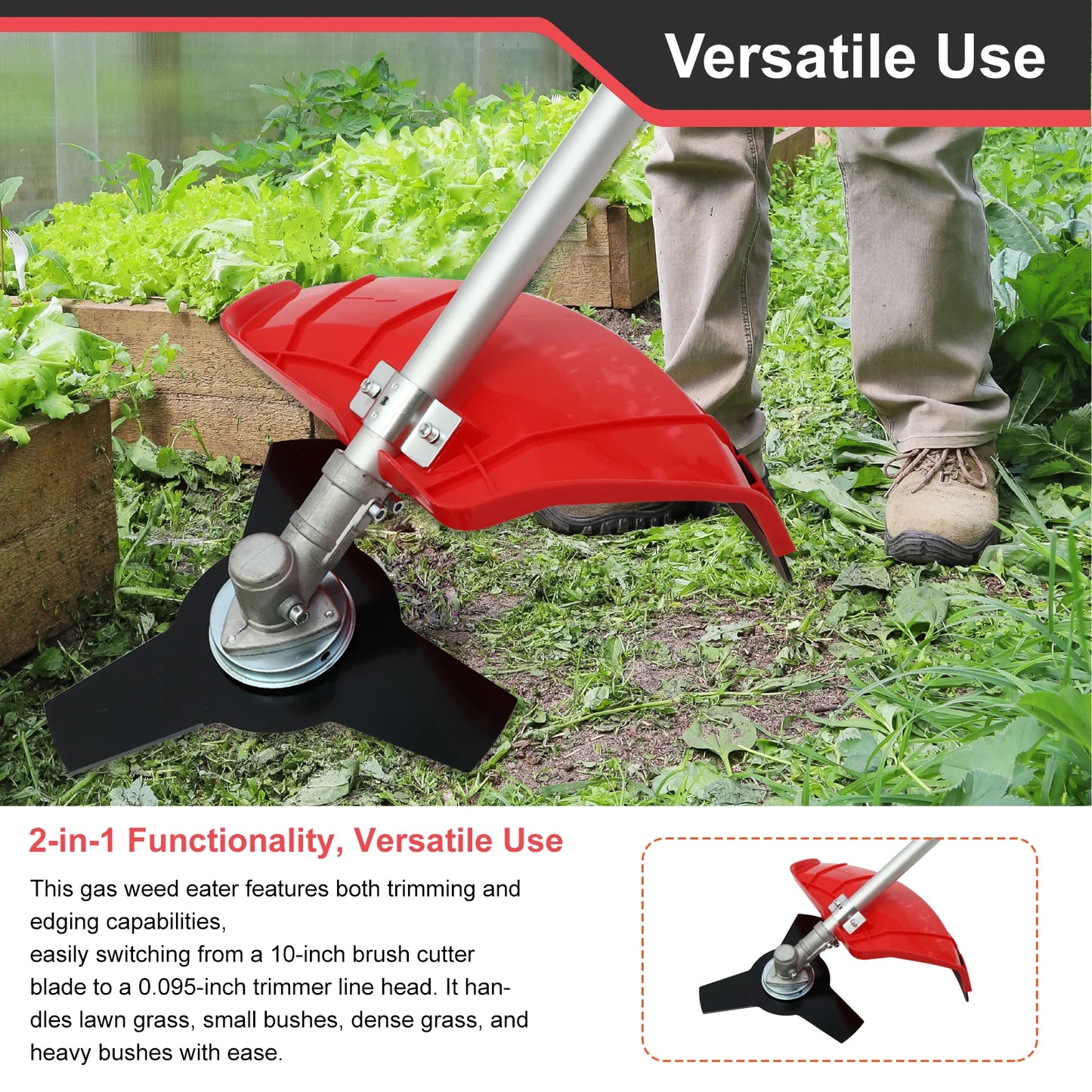 Gas Weed Eater Telescopic Handle for Lawn Maintenance