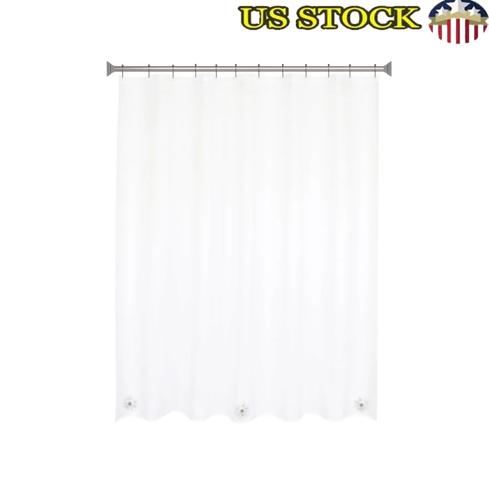 Shower Curtain PEVA Waterproof Eco-Friendly with Metal Rings