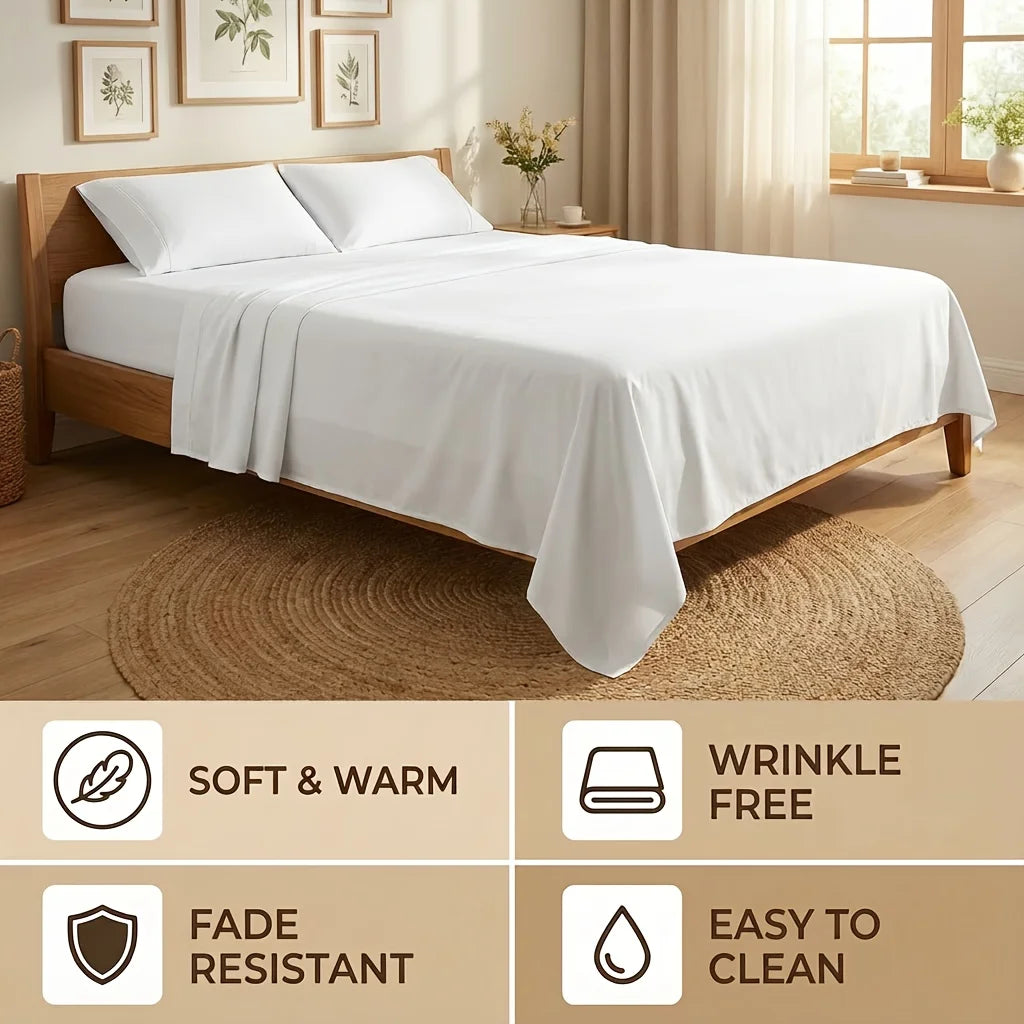 Bed Sheets Set Bamboo Bedding For Comfortable Sleep