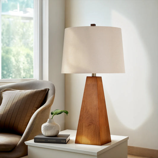 Stanbow Lamp Walnut Wood Mid Century Modern Desk Lamp