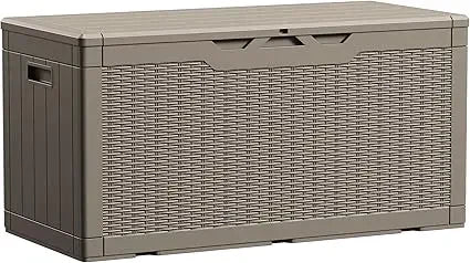 XMSJ Deck Box Resin Outdoor Storage For Patio Cushions