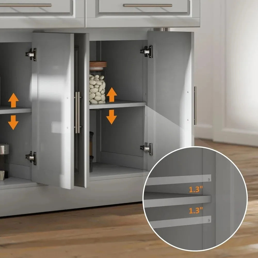 Rolling Kitchen Island Cart With Stainless Steel Top