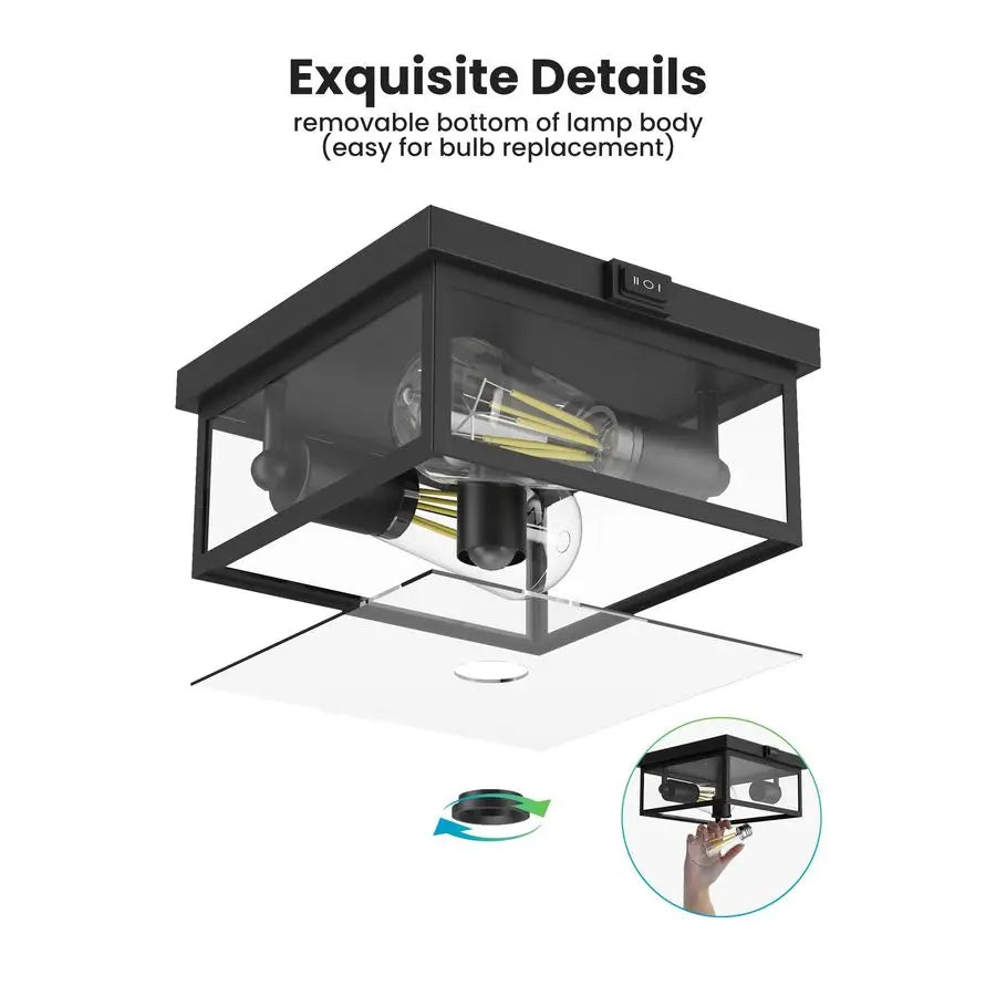Ceiling Light Motion Sensor Flush Mount Exterior Fixture