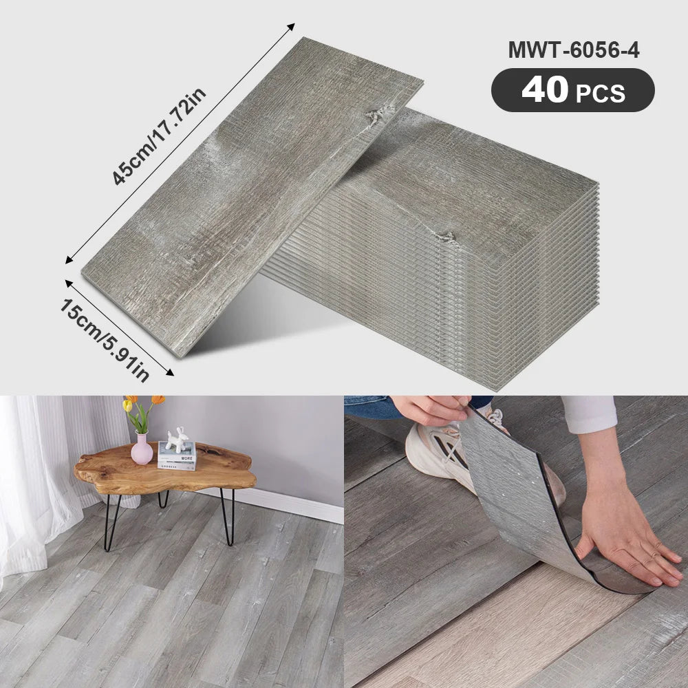Self-Adhesive Wood Grain Strips Peel-and-Stick Wall Decals