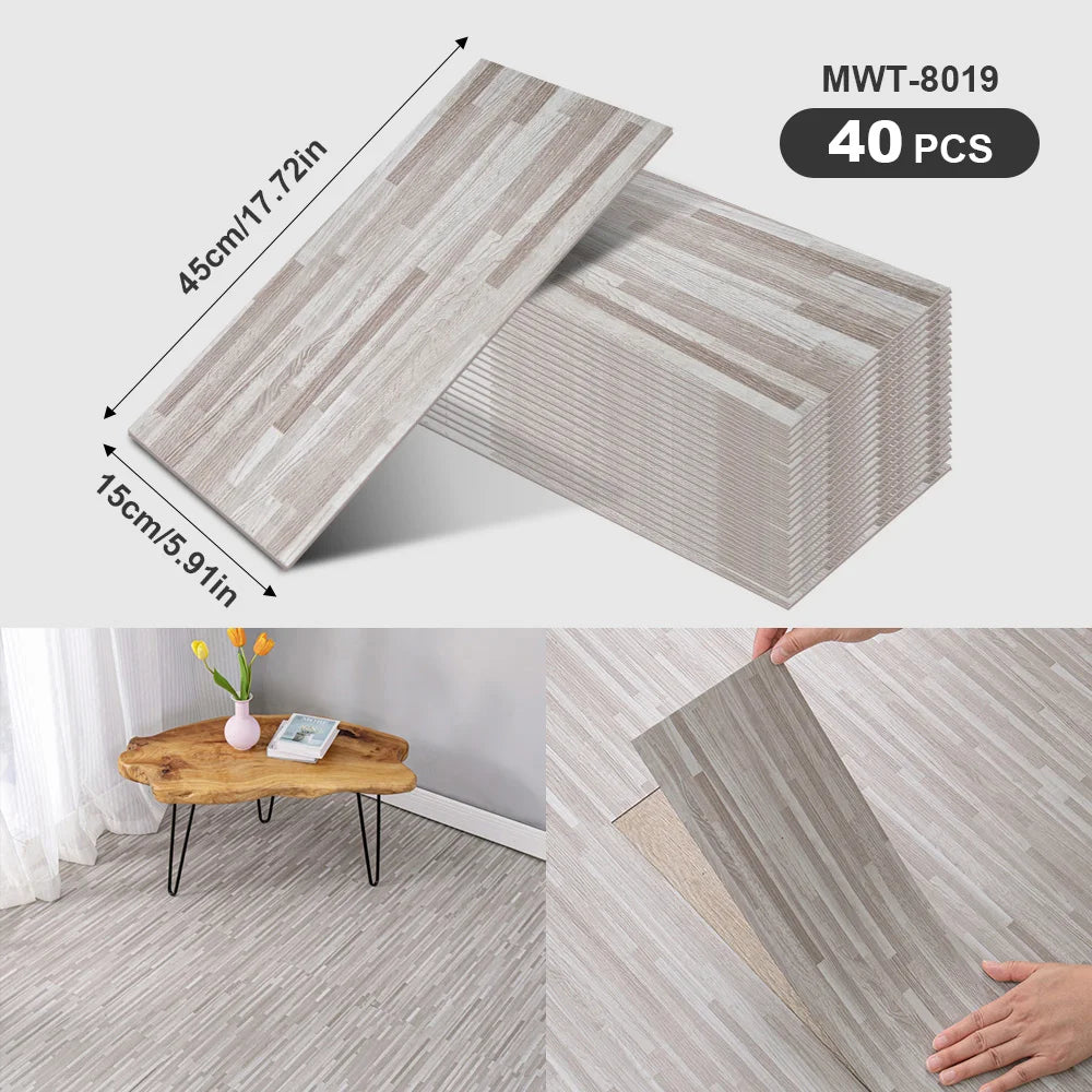 Self-Adhesive Wood Grain Strips Peel-and-Stick Wall Decals