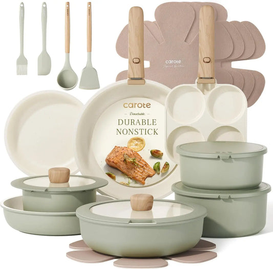 Cookware Sets Ceramic Non-Stick With Oven And Dishwasher Safety