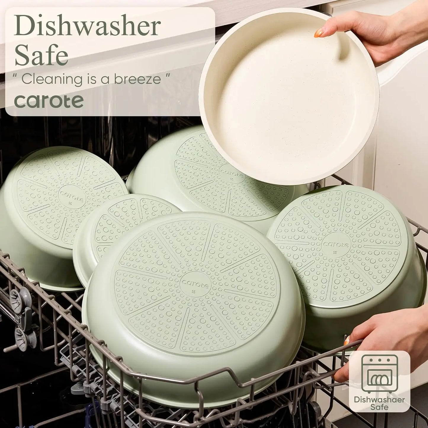 Cookware Sets Ceramic Non-Stick With Oven And Dishwasher Safety