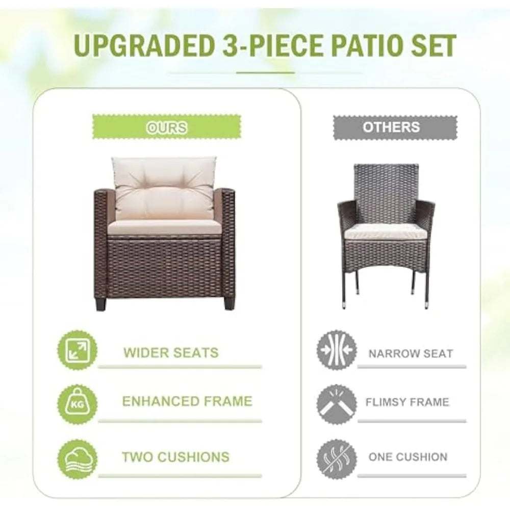 Hign-concerned Patio Furniture Set With Upgraded Comfort PE Rattan