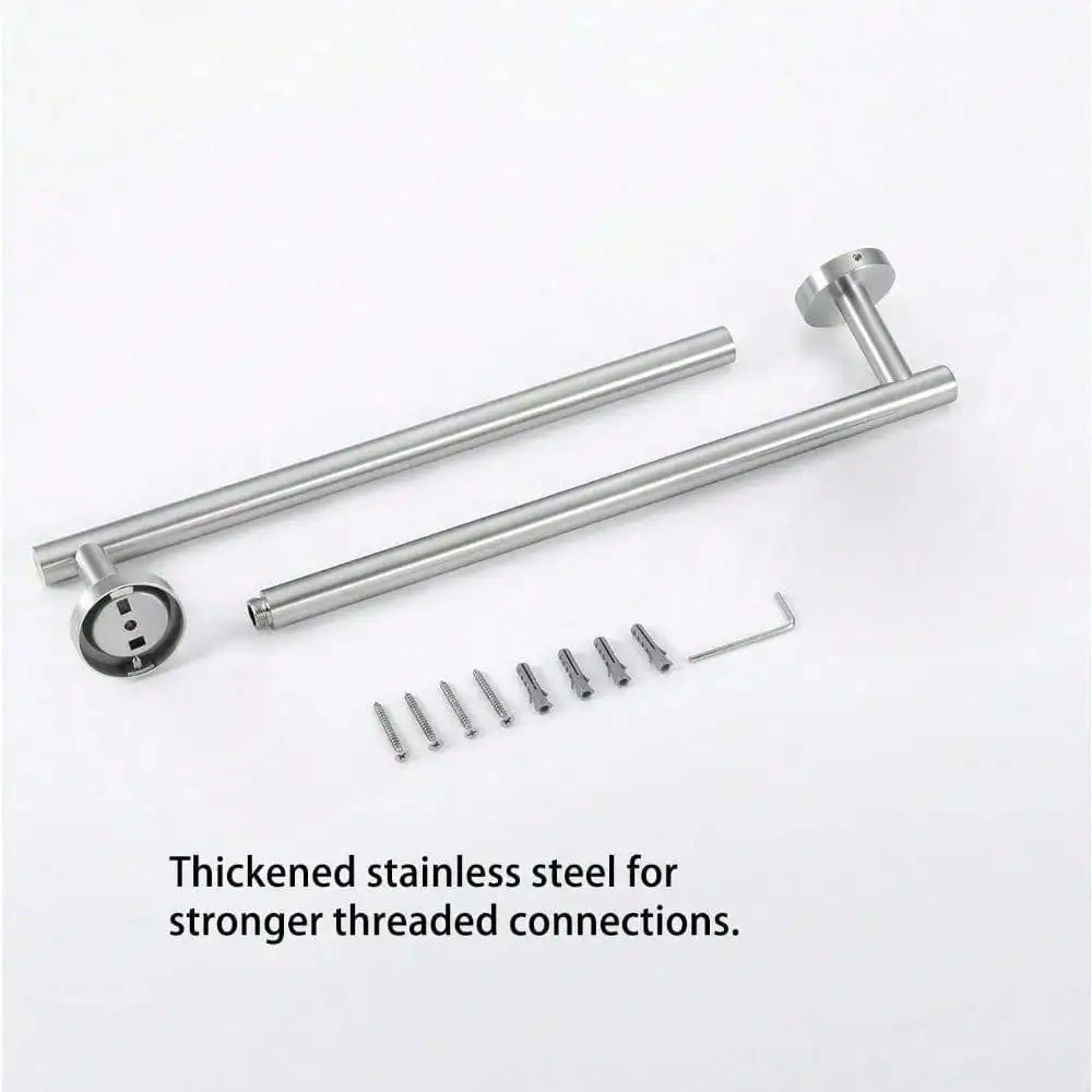 4-Piece Bathroom Hardware Set, Modern 24-Inch Towel Bar Set Wall Mounted, SUS304 Stainless Steel Bathroom Accessories Set