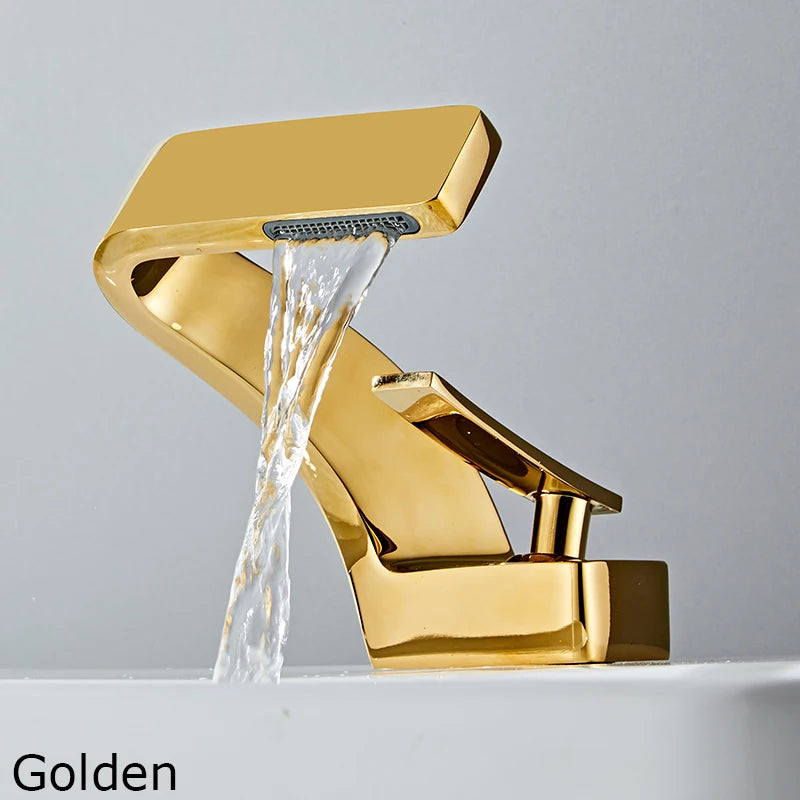 Faucet Brass Deck Mounted Basin Water Tap For Bathroom Sink