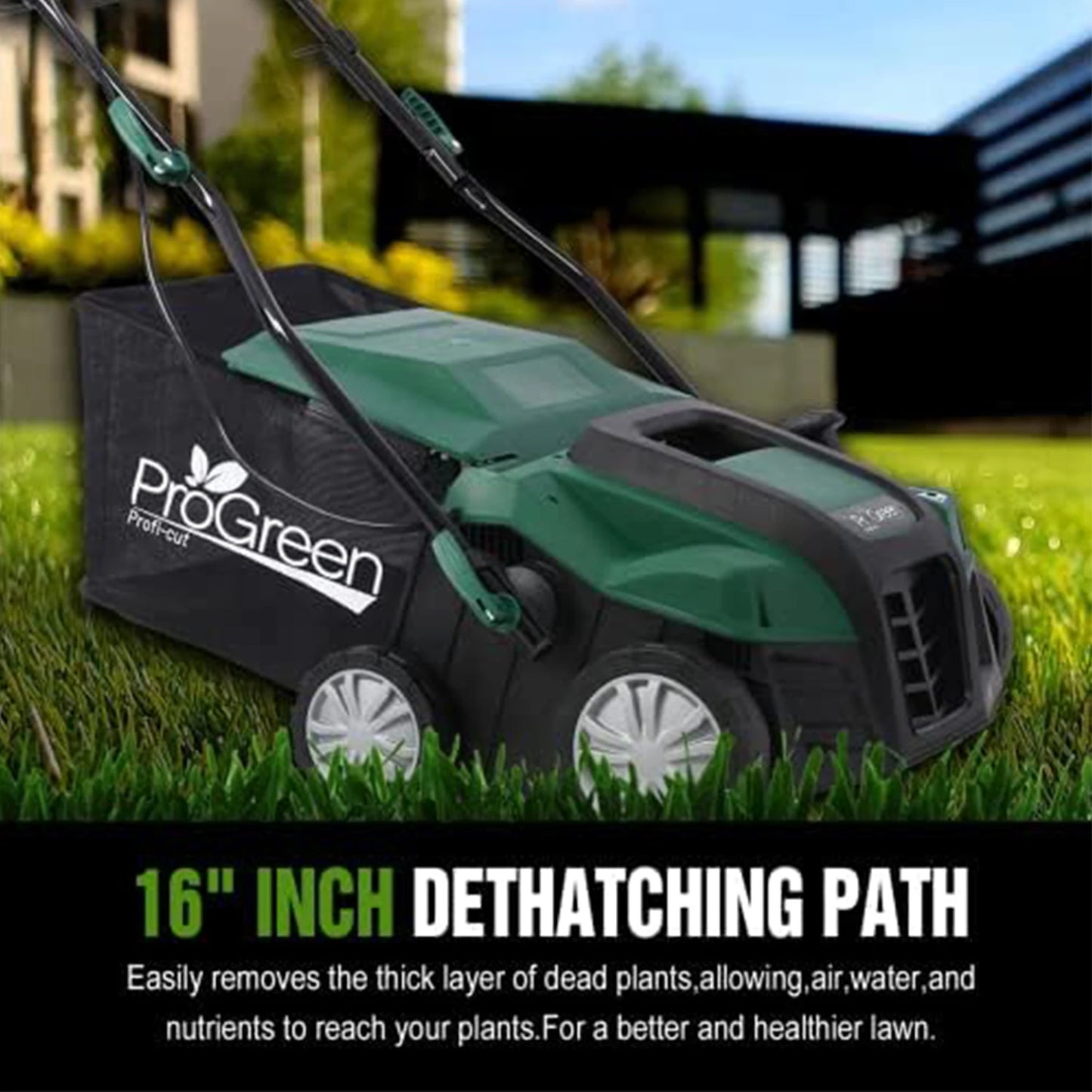 TWISTER.CK 2-In-1 Scarifier and Dethatcher for Lawns